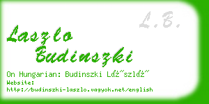 laszlo budinszki business card